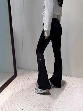 Široke svakodnevne hlače za žene, visoki struk, mješavina nylon-spandex, zima 2025