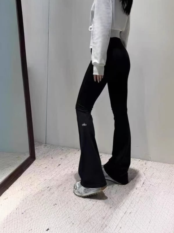Široke svakodnevne hlače za žene, visoki struk, mješavina nylon-spandex, zima 2025
