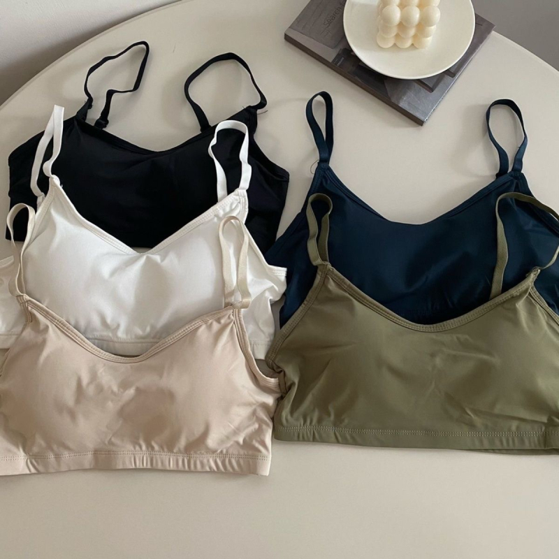 Ice Silk Tube Top s bezšavnim krojem, ugrađene jastučiće za grudi i stražnji dizajn protiv izlaganja