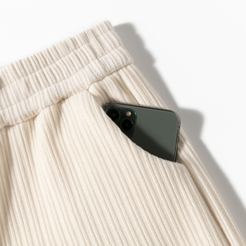 Női jogger nadrág Chenille emboss, belső fleece, magas derék, keskeny szabás, 95% poliészter