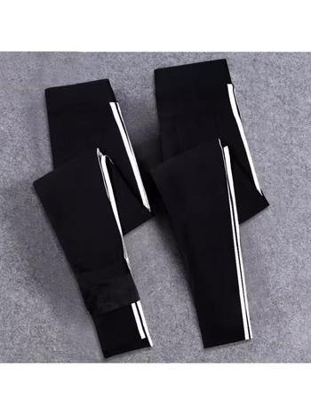 Ženske pantalone tipa olovka s flis podsuknjom za jesen-zimu, visokim strukom, elastične, mješavina viskoze i najlona