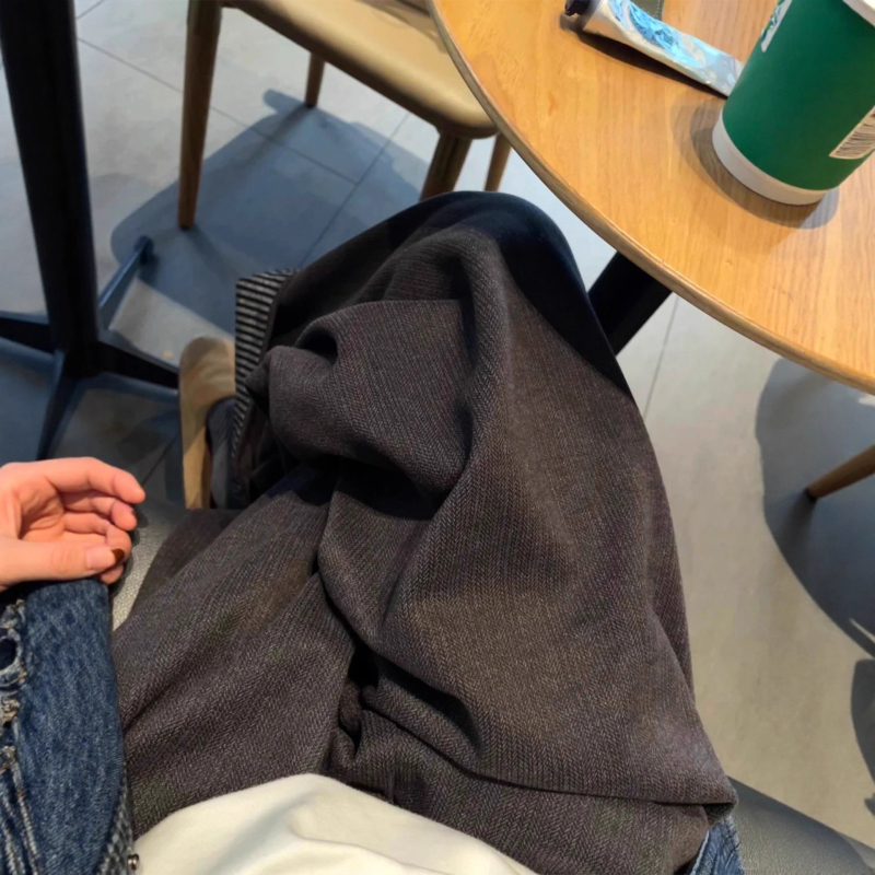 Ženske široke hlače s flis podstavom, poliester, visokim strukom, casual stil, ravni kroj, zima 2025