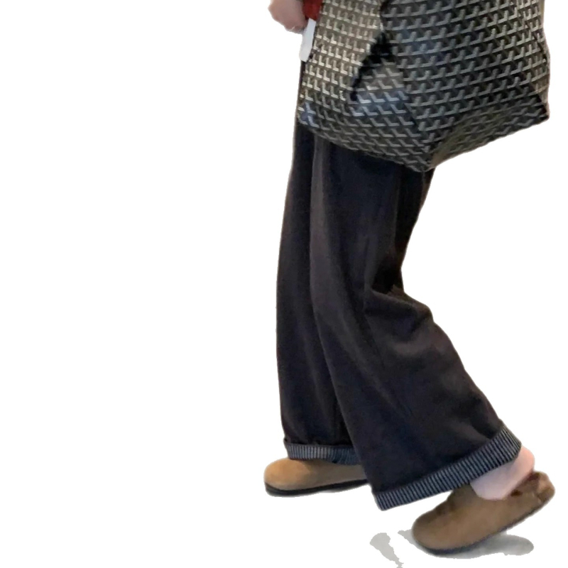 Ženske široke hlače s flis podstavom, poliester, visokim strukom, casual stil, ravni kroj, zima 2025