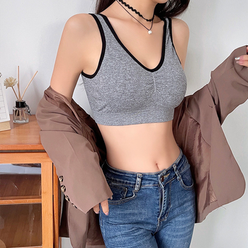 Top sport wrap pentru torace, fără cusături, material nylon 90–95%, cupe pline, formă medie a cupei