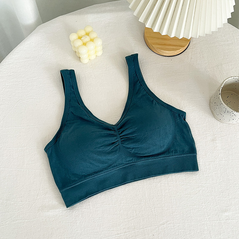 Top sport wrap pentru torace, fără cusături, material nylon 90–95%, cupe pline, formă medie a cupei