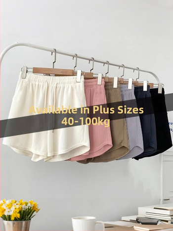 Športové šortky pre ženy na leto, polyester, vysoké pás, dĺžka 3/4, vysoká elasticita