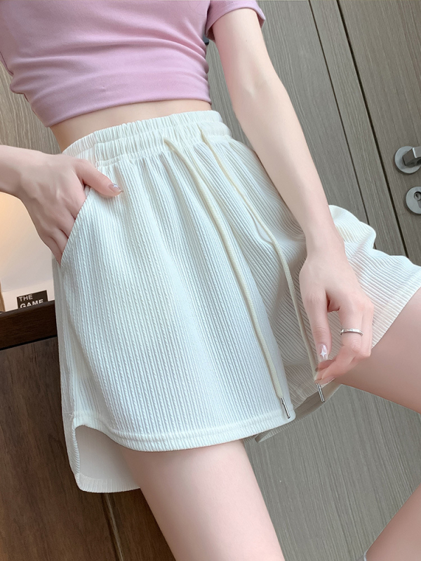 Női nyári sportos rövidnadrág, poliészter, magas derék, 3/4 hossz, nagy rugalmasság