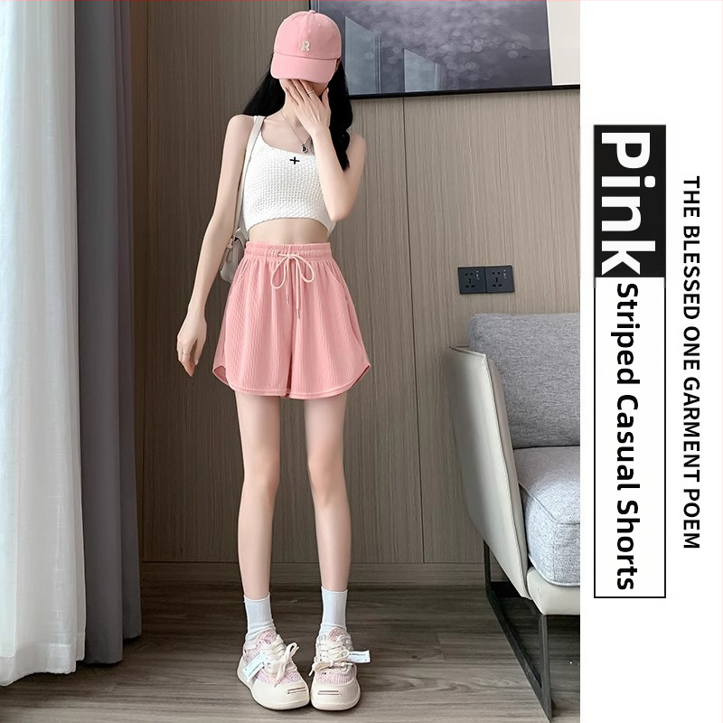 Športové šortky pre ženy na leto, polyester, vysoké pás, dĺžka 3/4, vysoká elasticita