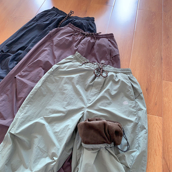 Pantaloni outdoor de tip parașutist, rezistenți la vânt și apă, căptuți cu fleece, talie înaltă, gros Softshell