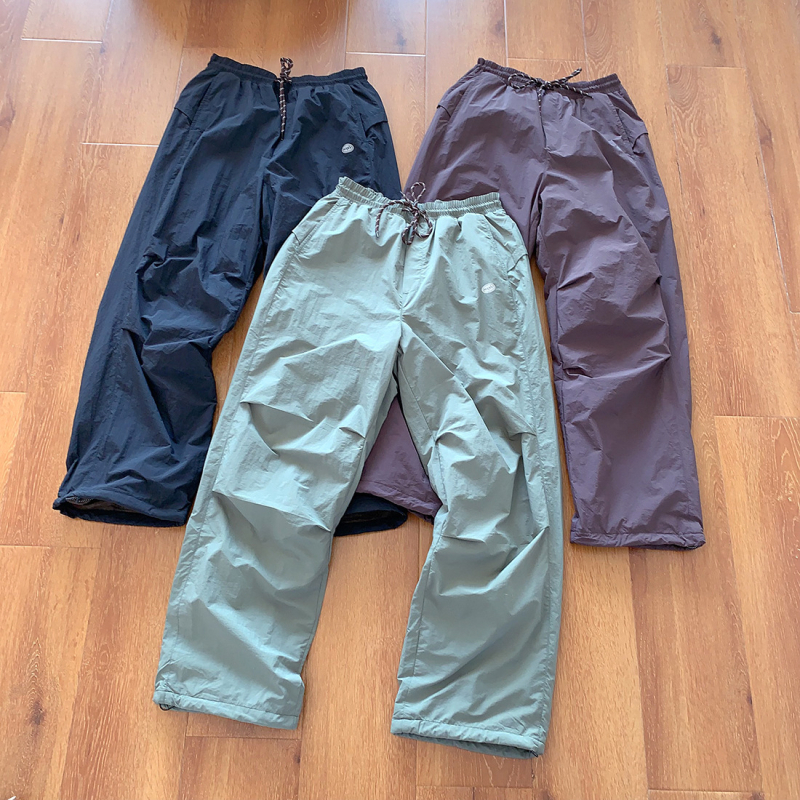 Pantaloni outdoor de tip parașutist, rezistenți la vânt și apă, căptuți cu fleece, talie înaltă, gros Softshell