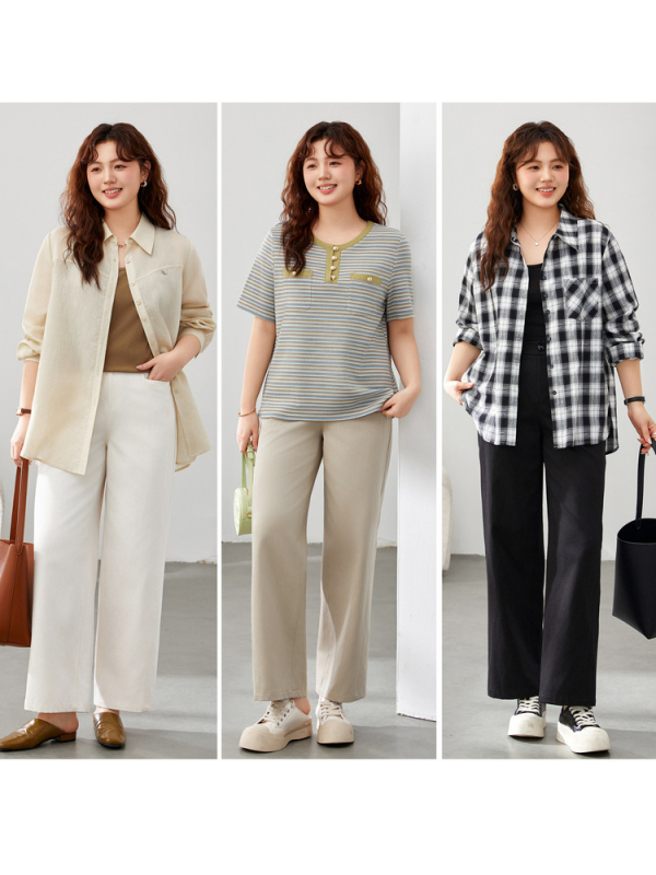 Ženske hlače s ravnim krojem od Lyocell (Tencel), elastični pas, 50–70% Lyocell sadržaj, stil za svakodnevni posao, umjerena debljina