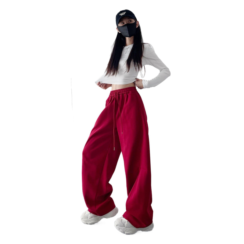 Női széles nadrág, magas derék, 5/4 hosszúságú, pamut-poliészter keverék elastánnal, mikroelasztikus, őszi hétköznapi viselet