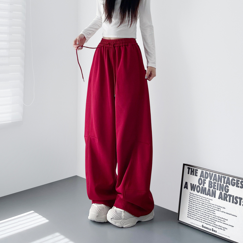 Női széles nadrág, magas derék, 5/4 hosszúságú, pamut-poliészter keverék elastánnal, mikroelasztikus, őszi hétköznapi viselet