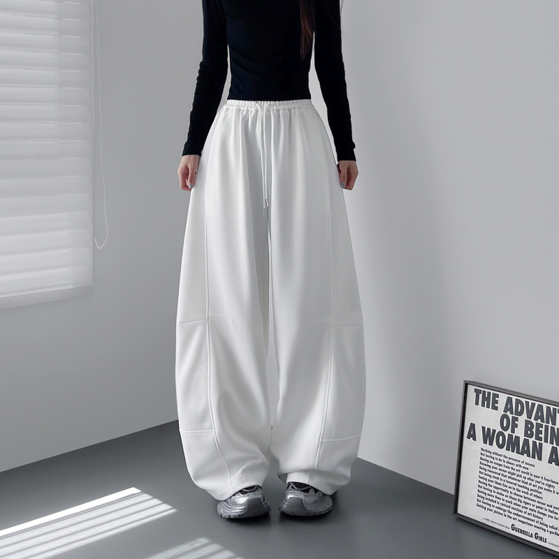 Női széles nadrág, magas derék, 5/4 hosszúságú, pamut-poliészter keverék elastánnal, mikroelasztikus, őszi hétköznapi viselet