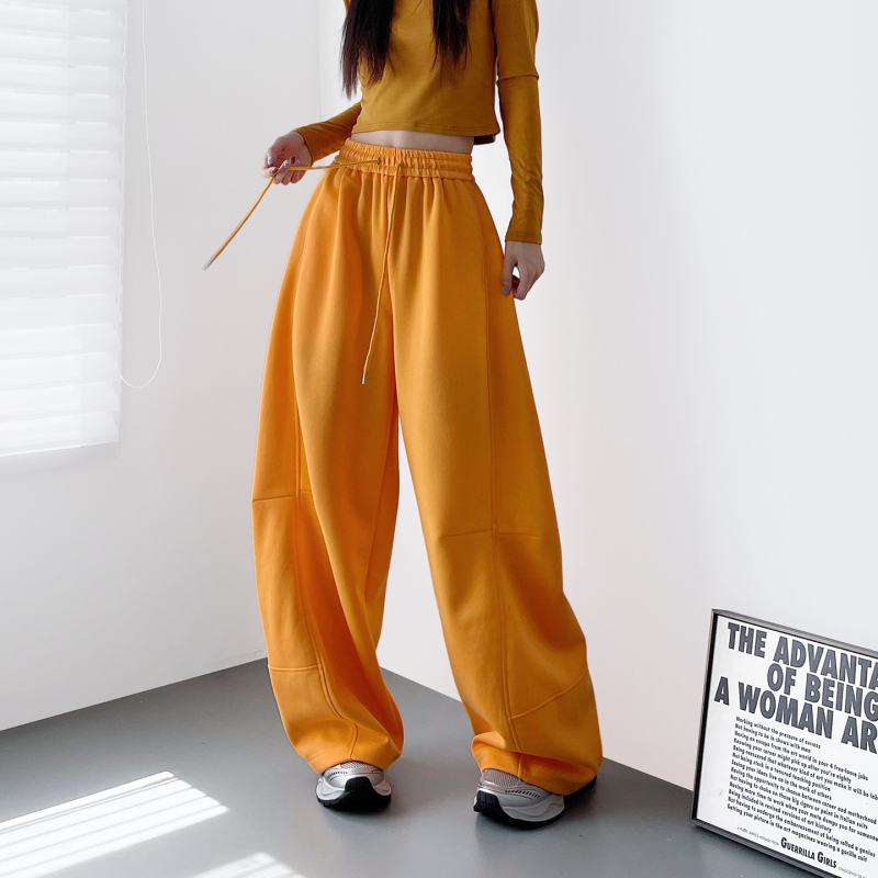 Női széles nadrág, magas derék, 5/4 hosszúságú, pamut-poliészter keverék elastánnal, mikroelasztikus, őszi hétköznapi viselet