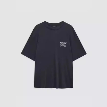 Tricou damă din bumbac, mânecă scurtă, croială lejeră, imprimeu cu text, guler rotund