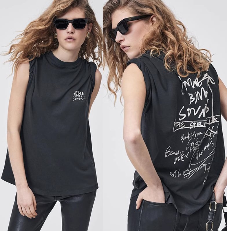 Tricou damă din bumbac, mânecă scurtă, croială lejeră, imprimeu cu text, guler rotund