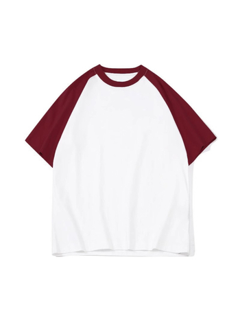 Pamučna majica s raglan krojem, kratki rukavi, tekstni otisak, široki kroj