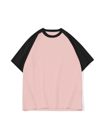Pamučna majica s raglan krojem, kratki rukavi, tekstni otisak, široki kroj