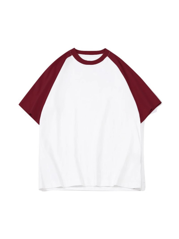 Pamučna majica s raglan krojem, kratki rukavi, tekstni otisak, široki kroj