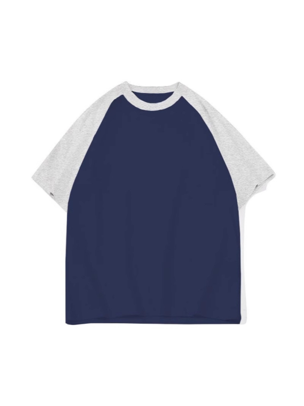 Pamučna majica s raglan krojem, kratki rukavi, tekstni otisak, široki kroj