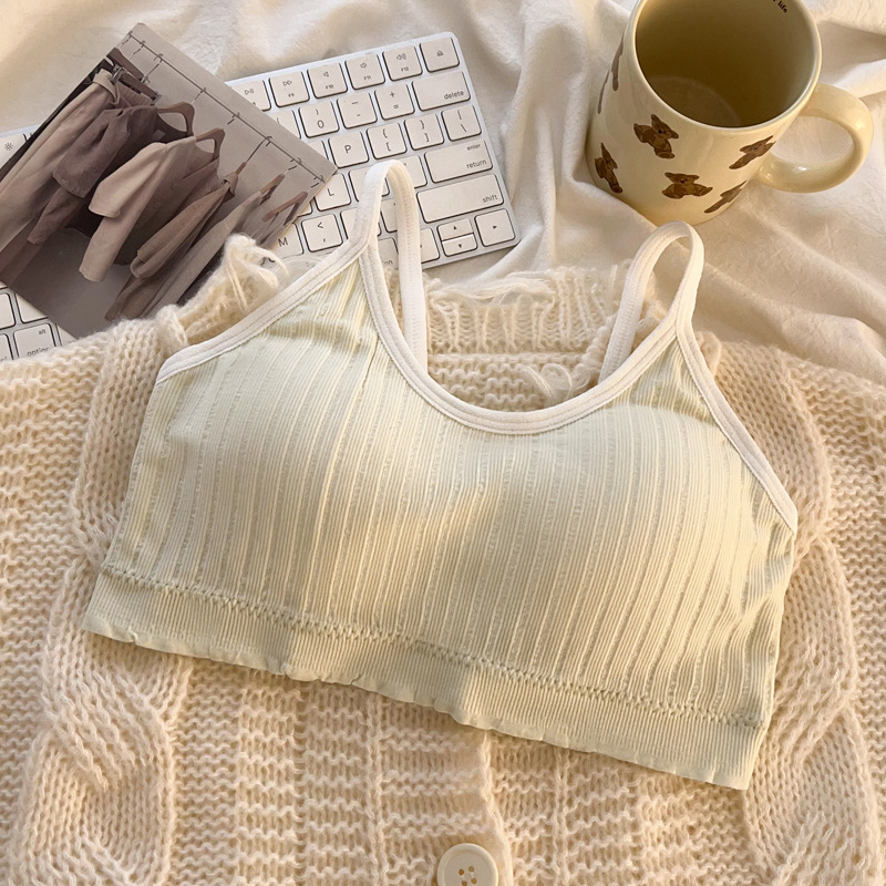 Sutien-top pentru adolescente, fără armături, respirabil și confortabil, cu cupă completă, design spate