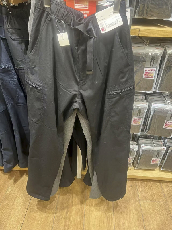 Muške radne hlače za casual nošenje, s flecom, ravni kroj, visok struk, zatvarač na zip, više džepova