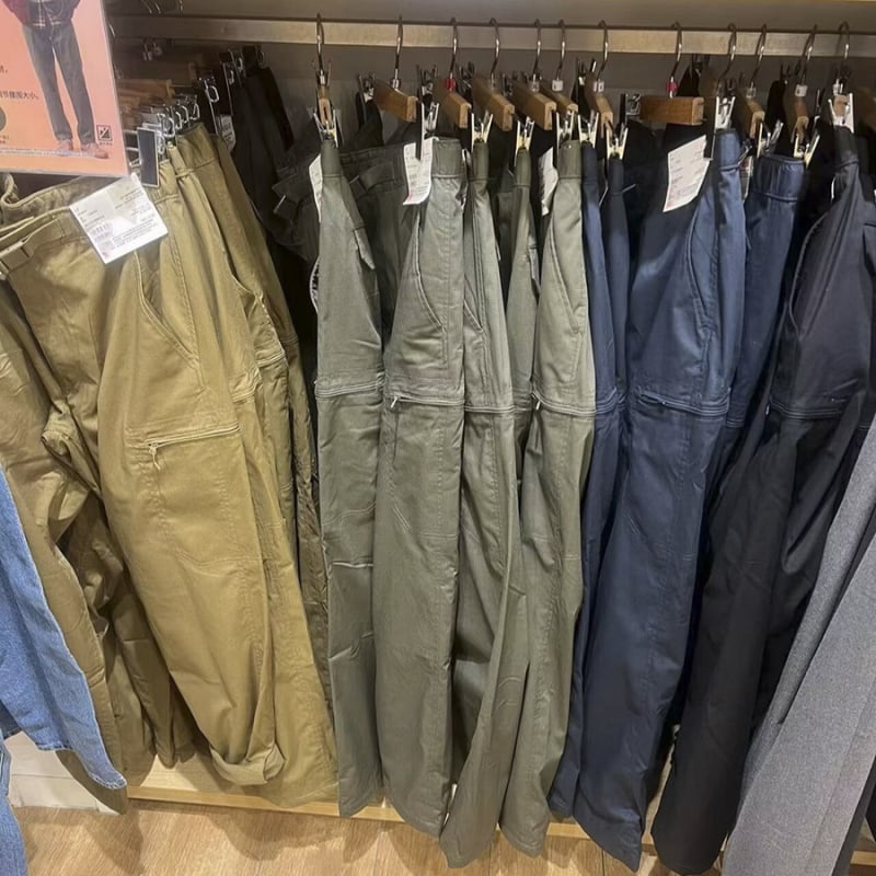 Muške radne hlače za casual nošenje, s flecom, ravni kroj, visok struk, zatvarač na zip, više džepova