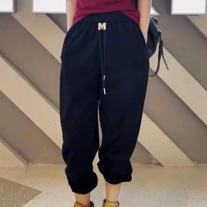 Ženske jogger hlače s harém stilom, s džepovima i manžetama, Spandex mješavina <30%, casual jesen-zima