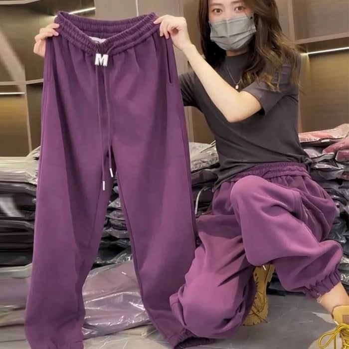 Ženske jogger hlače s harém stilom, s džepovima i manžetama, Spandex mješavina <30%, casual jesen-zima