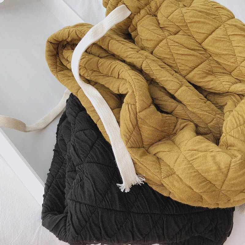 Ženske casual hlače od pamuka, širokog kroja, debeli prešiveni dio, gradski stil