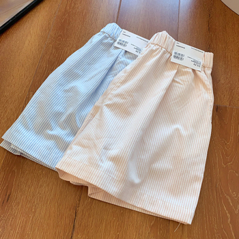 Casual hlače od pamuka s elastanom, elastičan pojas, 3/4 dužine