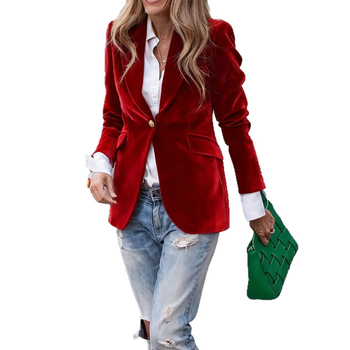 Blejzer s polo ovratnikom, dugi rukavi, dvostruko kopčanje, poliester tkanina 90–95% bez bora