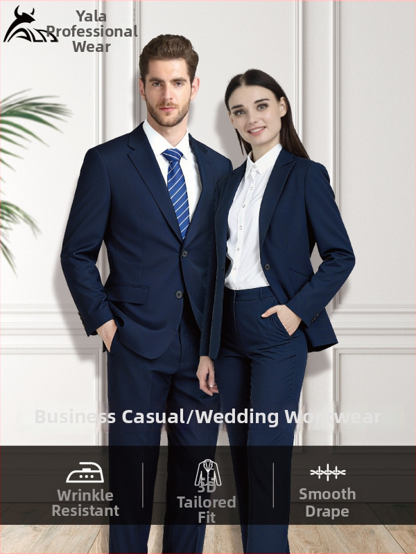 Unisex formálny oblek, štíhly strih, plochý golier, jednoradové zapínanie na jeden gombík, polyesterová tkanina s podšívkou zo spandexu, vhodný na svadby na jeseň 2025