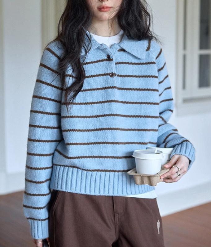 Pulover s kapuljom i polo ovratnikom, prugastog uzorka, širokog kroja, 70–80% poliester