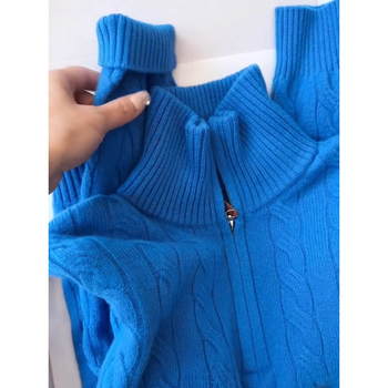 Ženski pleteni džemper s kapuljom, udoban kroj, dugi rukavi, pletenina, zima 2025