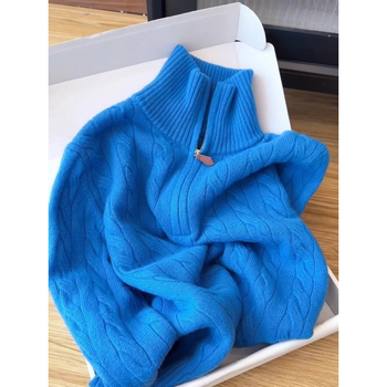 Ženski pleteni džemper s kapuljom, udoban kroj, dugi rukavi, pletenina, zima 2025