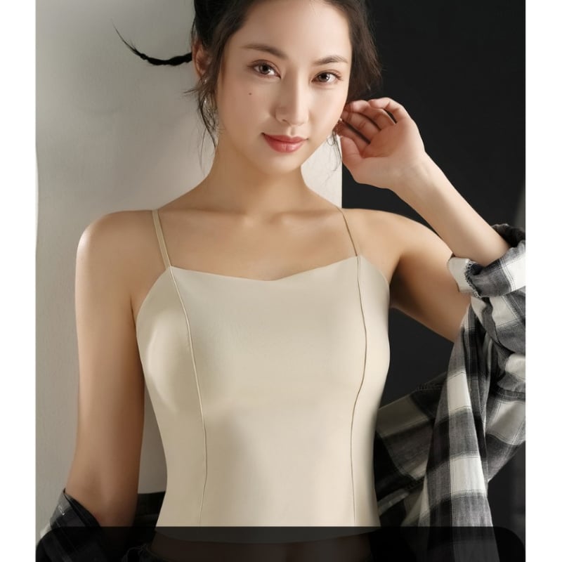Ice Silk tube top s punim košem, najlon materijal, duljina trbuha, minimalistički i ležerni stil