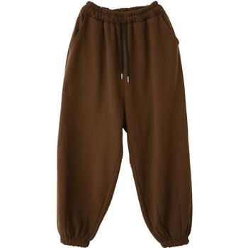 Női fleece-belelt haremi nadrág PVC és egyéb anyagokból, bokán zárt szár, 2024 tavasz, mindennapi nadrág