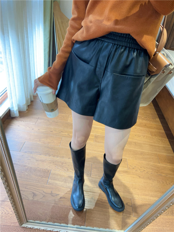 Dnevne ženske hlače s visokim strukom, udoban slobodan kroj, duljina 3/4, tkanina spandex