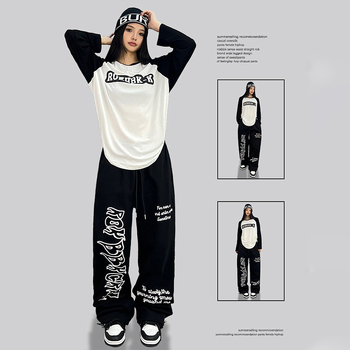 Ženske hlače s američkim printom, ljetne džez ples, visok pojas, ravni kroj, 95% poliester + spandeks