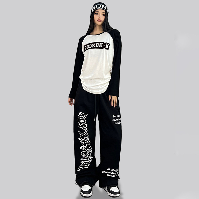 Ženske hlače s američkim printom, ljetne džez ples, visok pojas, ravni kroj, 95% poliester + spandeks