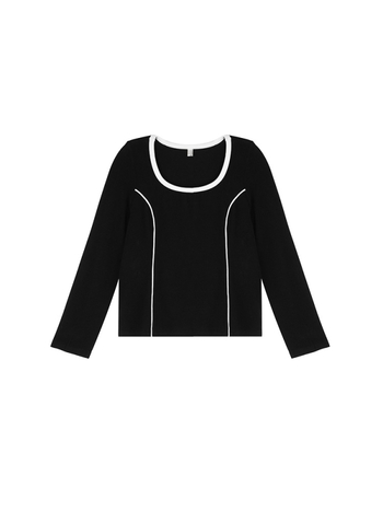 Pulover pleteni top s okruglim izrezom, dugi rukavi, uski kroj, fleece od viskoze i poliestera