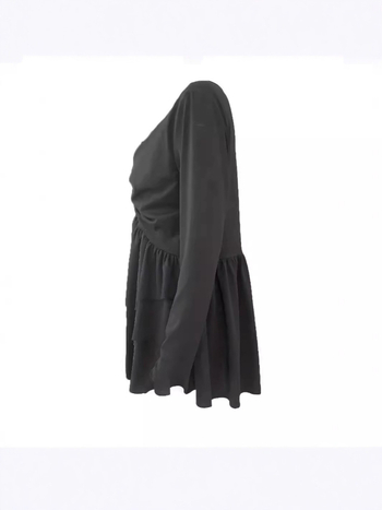 Női kapucnis hosszú ujjú felső, kerek nyakú, rétegezett dizájn, poliészter-spandax anyag