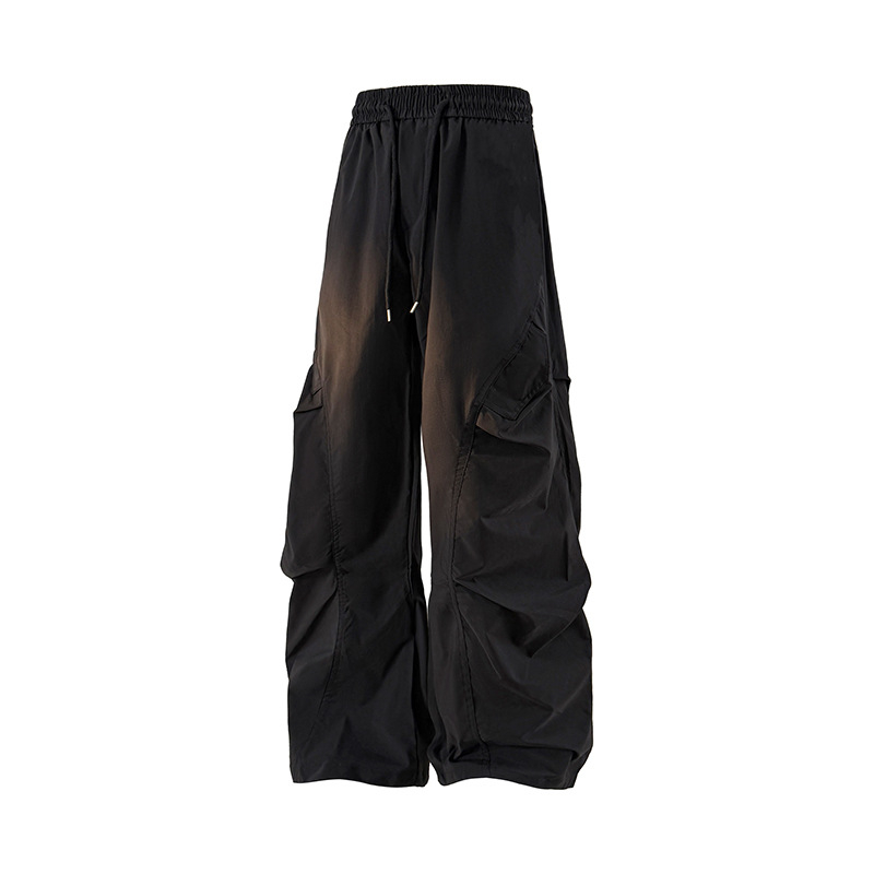 Pantaloni sport casual — croială drept, talie medie, șnur de strângere, 100% poliester