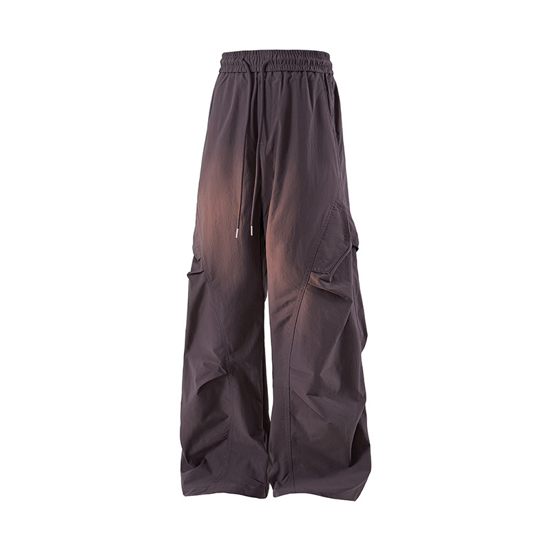 Pantaloni sport casual — croială drept, talie medie, șnur de strângere, 100% poliester