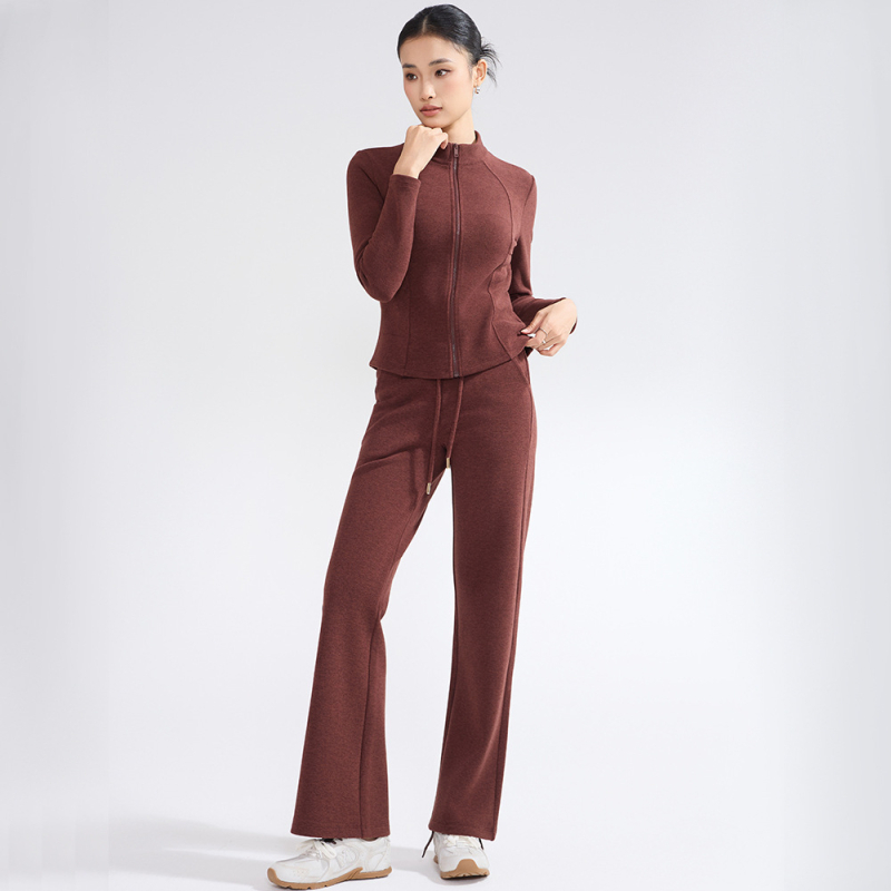 Ženski dvodijelni casual kostim, uski kroj, mješavina poliestera i spandexa, trodimenzionalno krojenje, jesen 2025