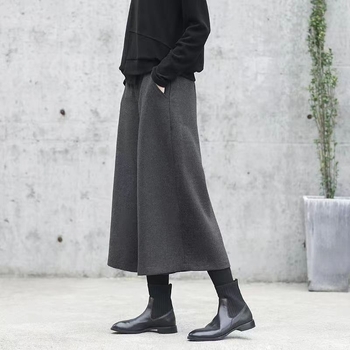 Nadian hlače od poliestera ravnog kroja – japansko-korejski casual stil, otpornost na gužvanje, 70-80% poliestera