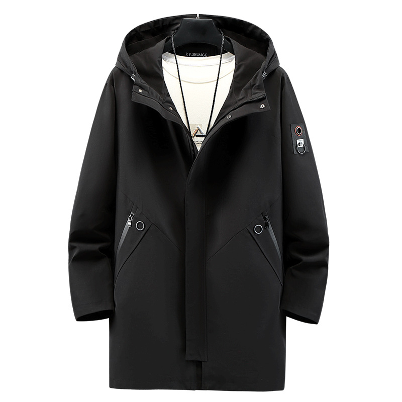 Sportska windbreaker jakna, lagan oversize kroj, kapuljača sa zatvaračem, srednja duljina, vanjska tkanina 100% poliester