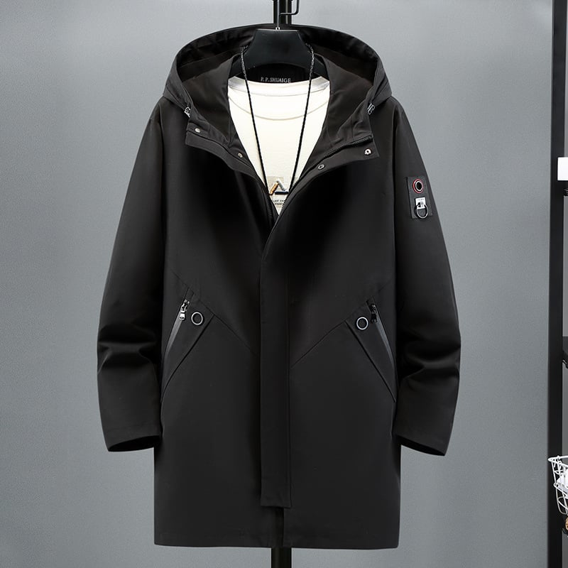 Sportska windbreaker jakna, lagan oversize kroj, kapuljača sa zatvaračem, srednja duljina, vanjska tkanina 100% poliester